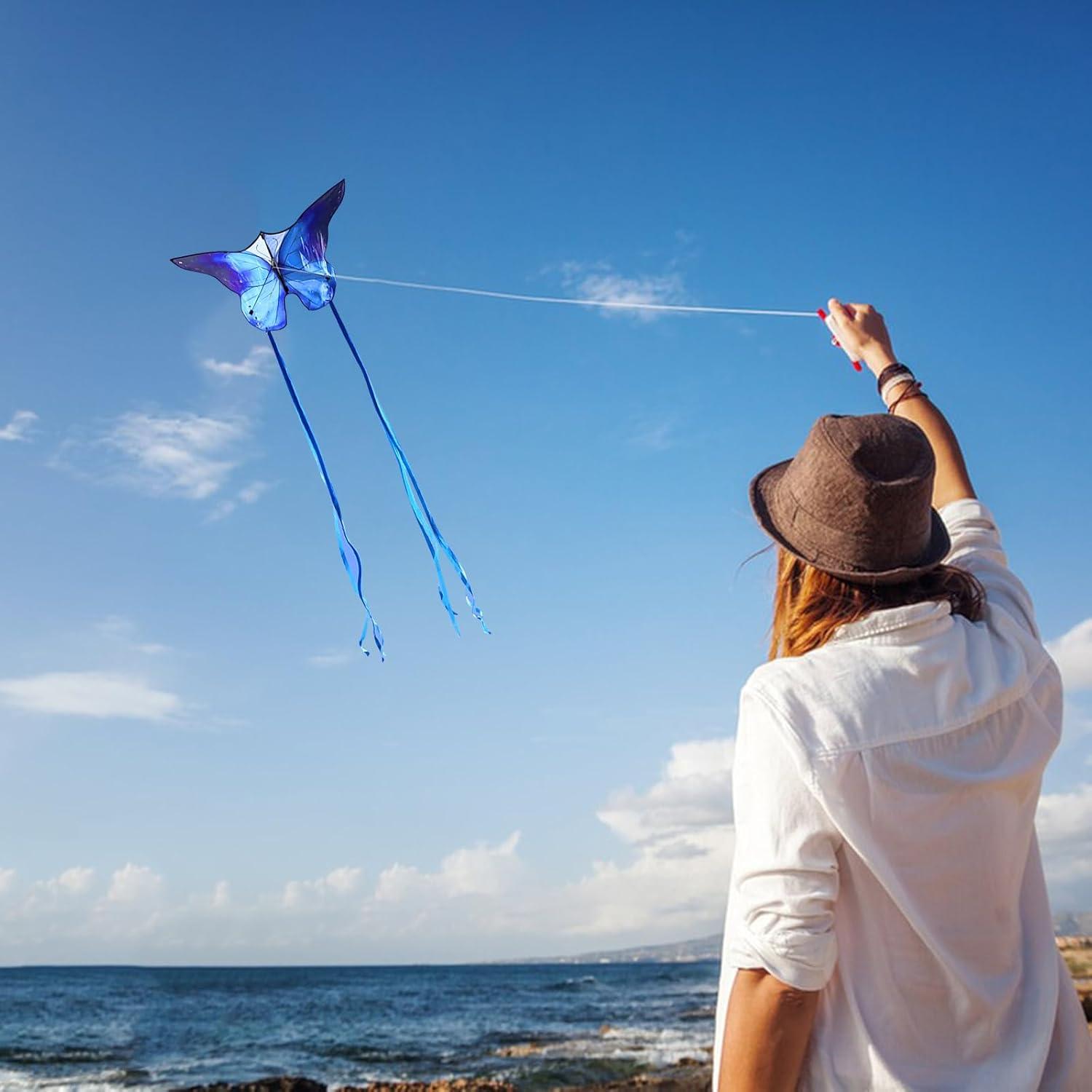 image:imageButterfly Kites for Kids and Adults Easy to Fly Large Single Line Kite for Boys and Girls 55 x 28 Beach Kite for Beginners 300ft String Handle IncludedStarlight Butterfly