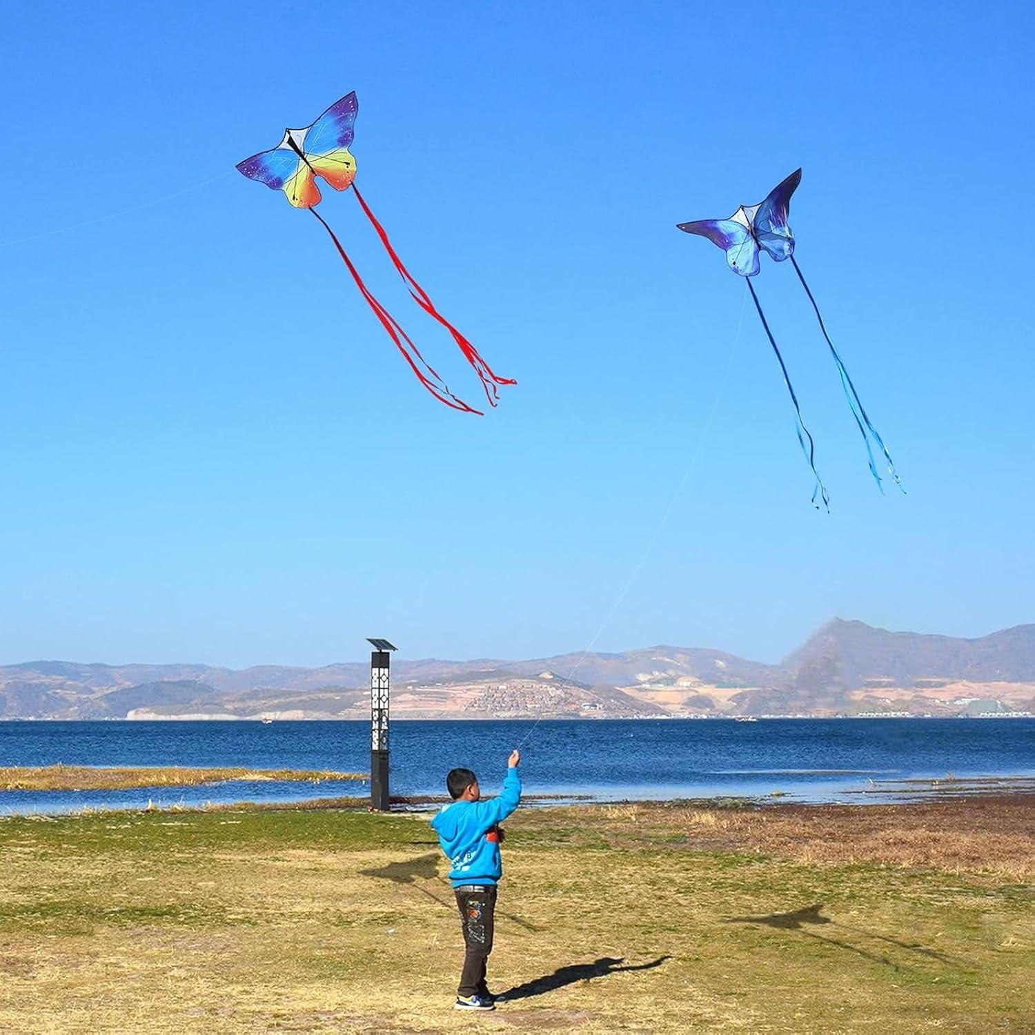 image:imageButterfly Kites for Kids and Adults Easy to Fly Large Single Line Kite for Boys and Girls 55 x 28 Beach Kite for Beginners 300ft String Handle IncludedStarlight Butterfly