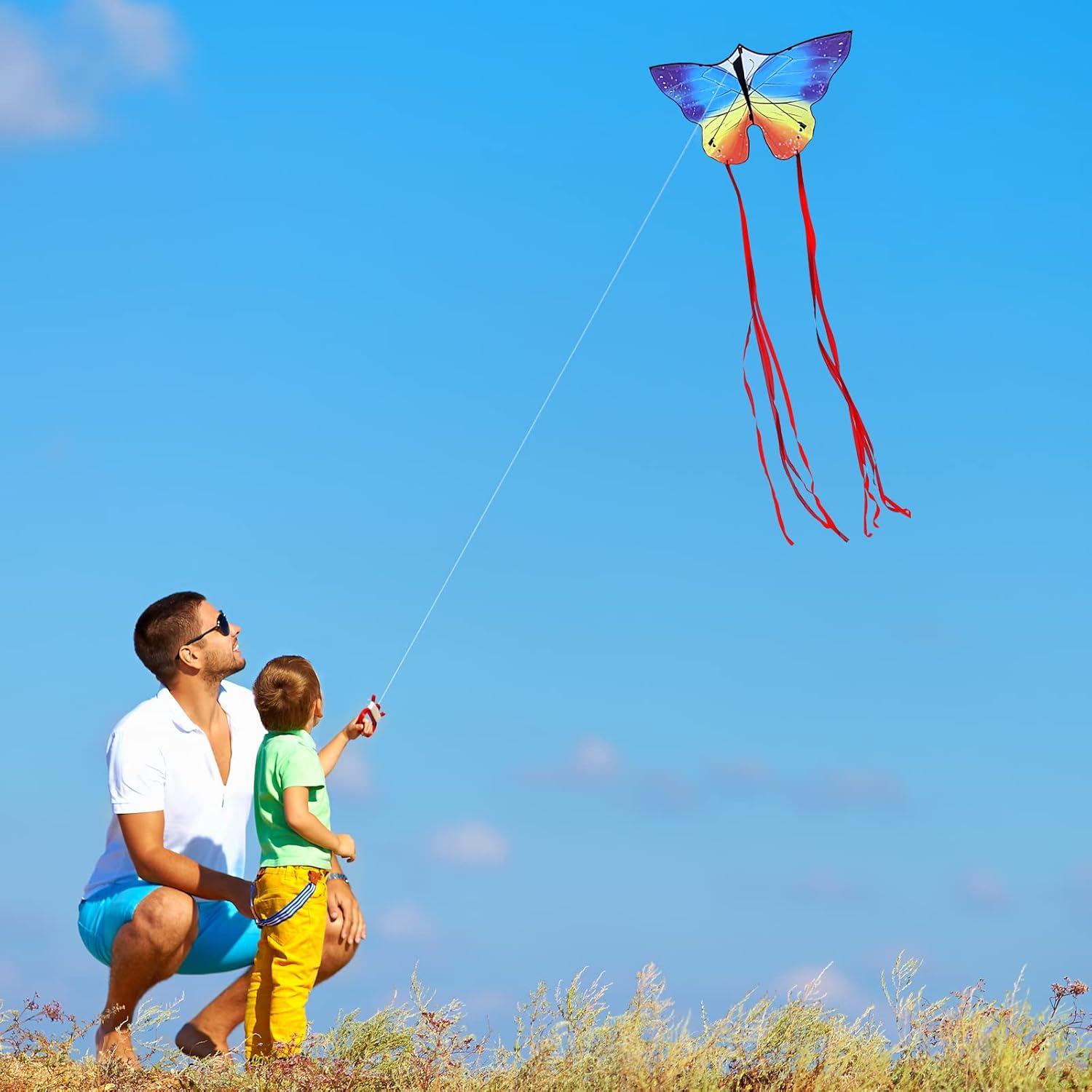 image:imageButterfly Kites for Kids and Adults Easy to Fly Large Single Line Kite for Boys and Girls 55 x 28 Beach Kite for Beginners 300ft String Handle IncludedCouple Butterfly