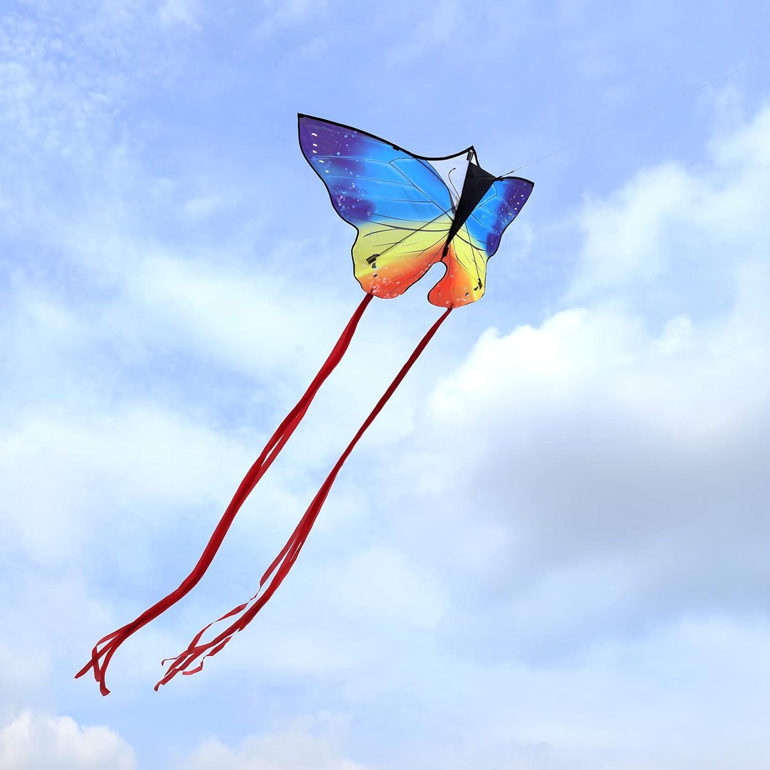 image:imageButterfly Kites for Kids and Adults Easy to Fly Large Single Line Kite for Boys and Girls 55 x 28 Beach Kite for Beginners 300ft String Handle IncludedCouple Butterfly