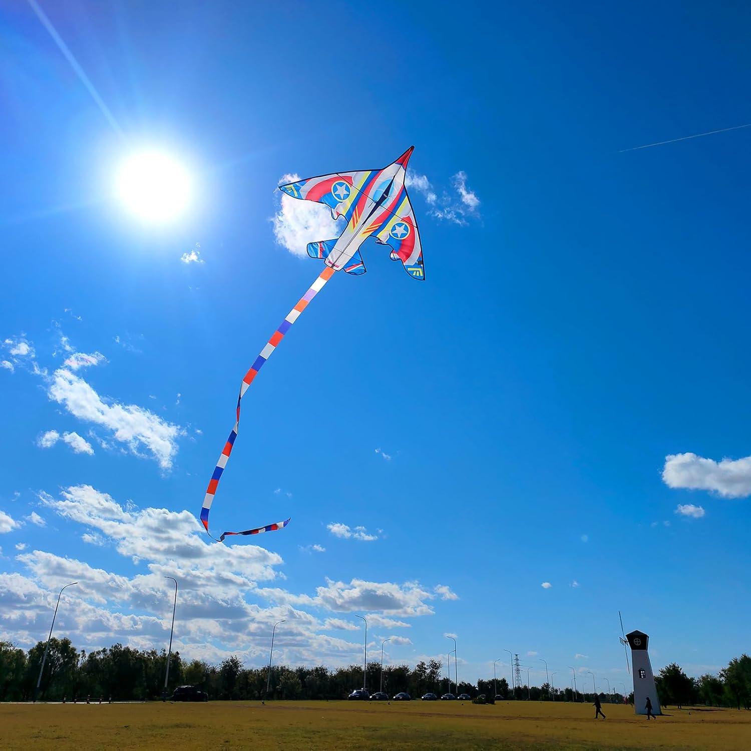 image:imageDelta Kite for Kids amp Adults Easy to Fly Large Single Line Beach Kite with 300ft String Handle Included Perfect for Beginners TeensCaptain America Airplane