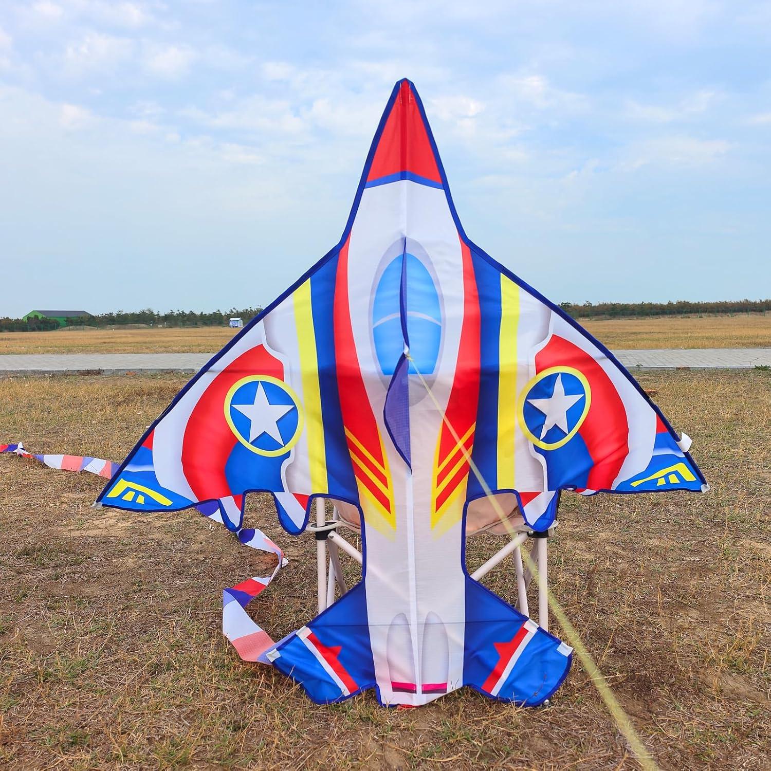 image:imageDelta Kite for Kids amp Adults Easy to Fly Large Single Line Beach Kite with 300ft String Handle Included Perfect for Beginners TeensCaptain America Airplane