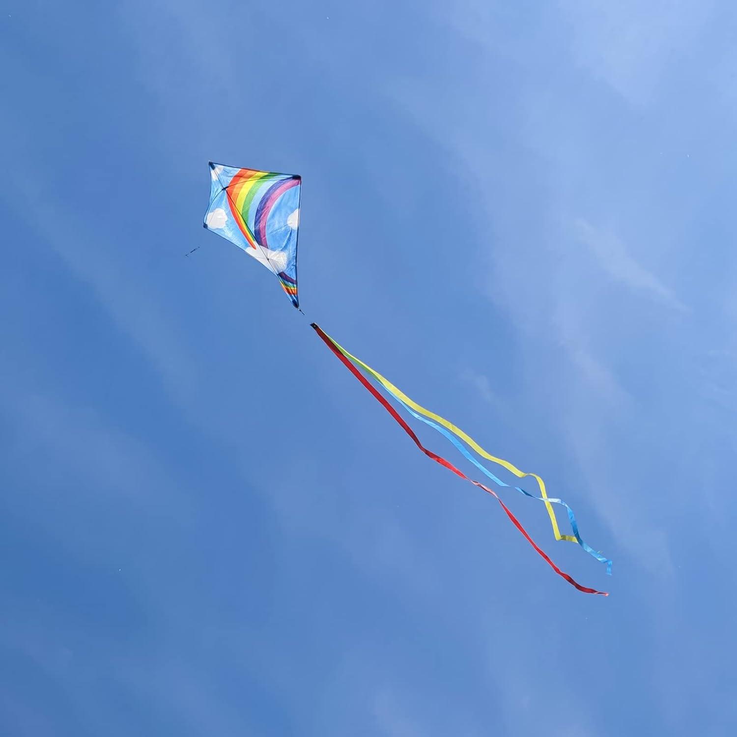 image:imageDiamond Kites for Kids Adults Easy to Fly Beginner Kite for Toddlers Ages 35 Kids Kite Pack for Boys and GirlsBeach Kites for Outdoor Activities amp Family TripRainbow Kites 2 Pack