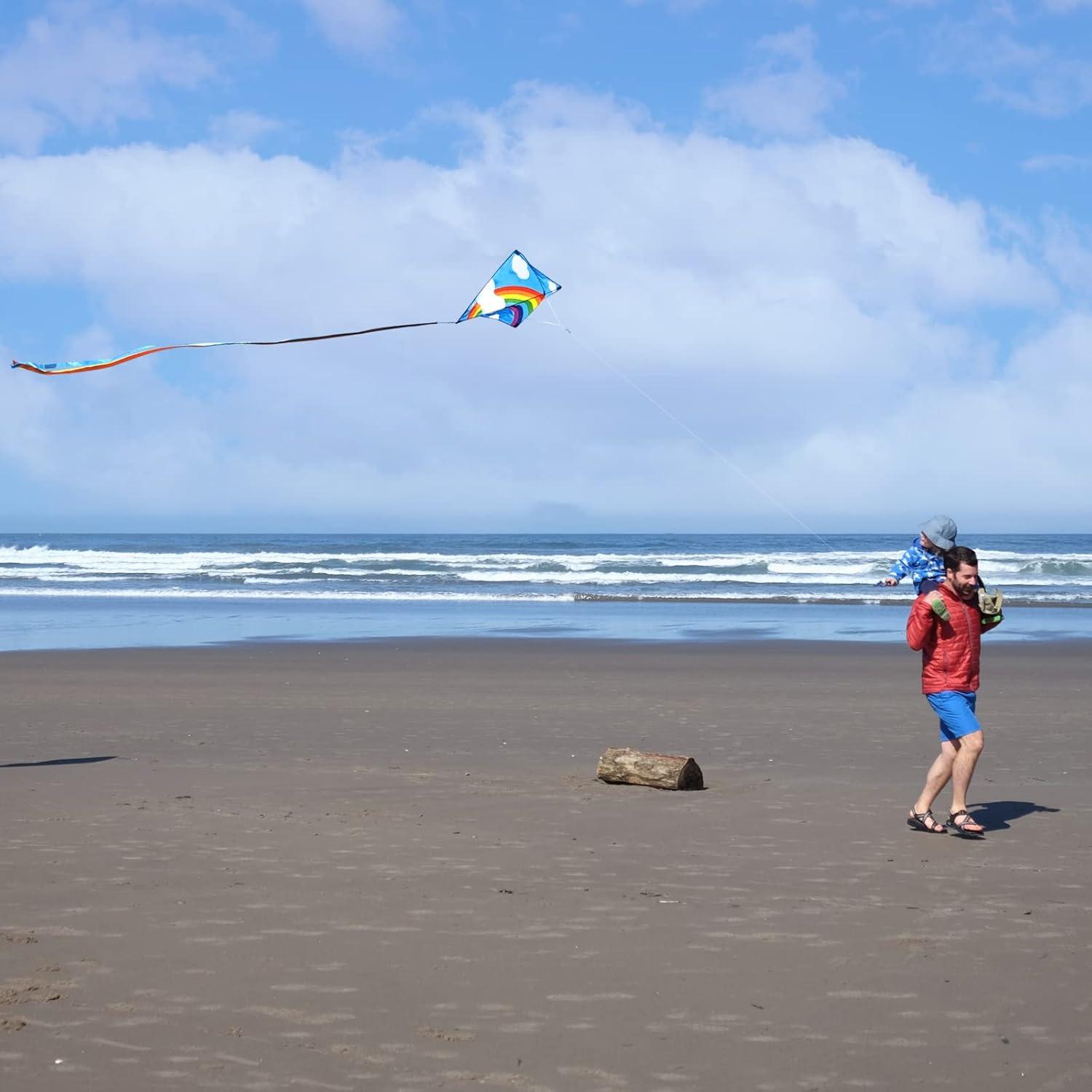 image:imageDiamond Kites for Kids Adults Easy to Fly Beginner Kite for Toddlers Ages 35 Kids Kite Pack for Boys and GirlsBeach Kites for Outdoor Activities amp Family TripRainbow Kites 2 Pack