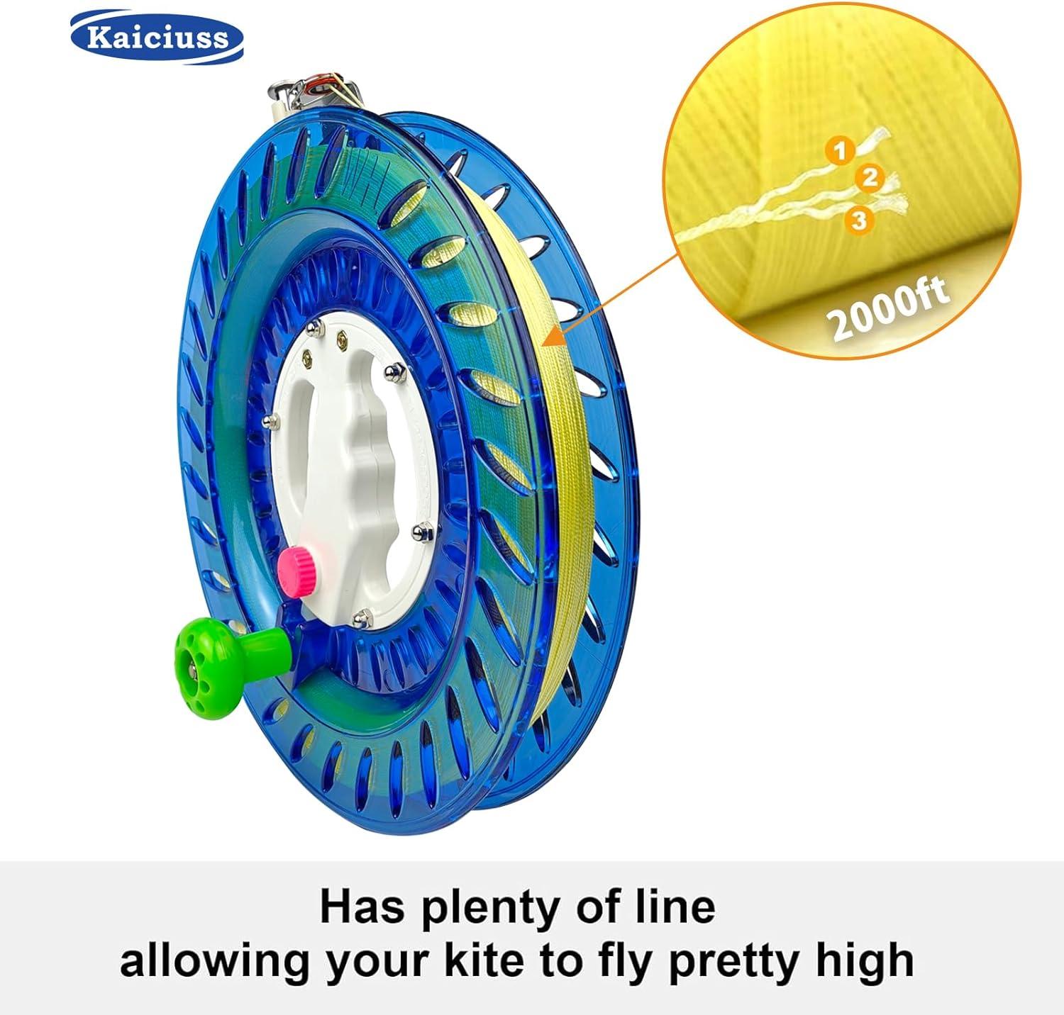 image:imageKite Reel Winder with Line Kite String Reel for Kids amp Adults Easy to Use Kite String and Spool it Comes with Durable Kite Thread and Connector102 inch