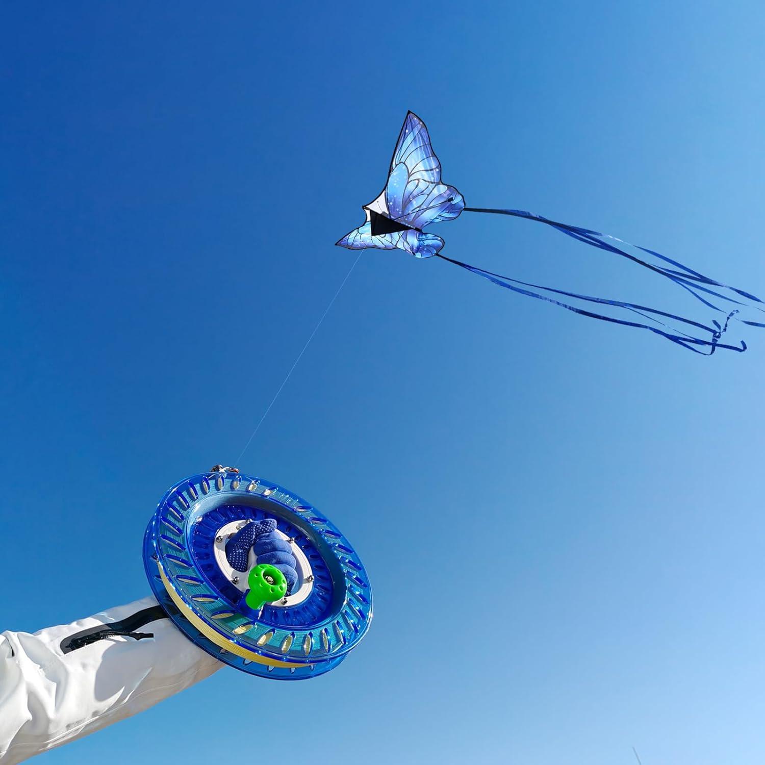 image:imageKite Reel Winder with Line Kite String Reel for Kids amp Adults Easy to Use Kite String and Spool it Comes with Durable Kite Thread and Connector102 inch