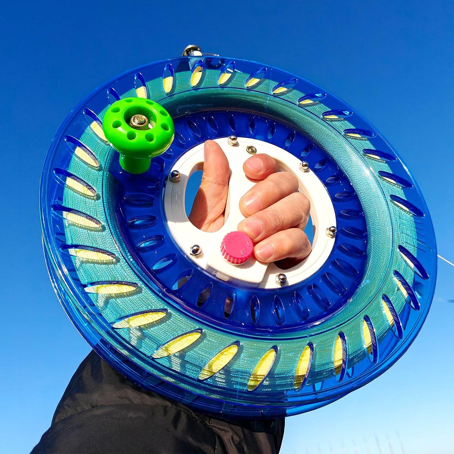 image:imageKite Reel Winder with Line Kite String Reel for Kids amp Adults Easy to Use Kite String and Spool it Comes with Durable Kite Thread and Connector102 inch