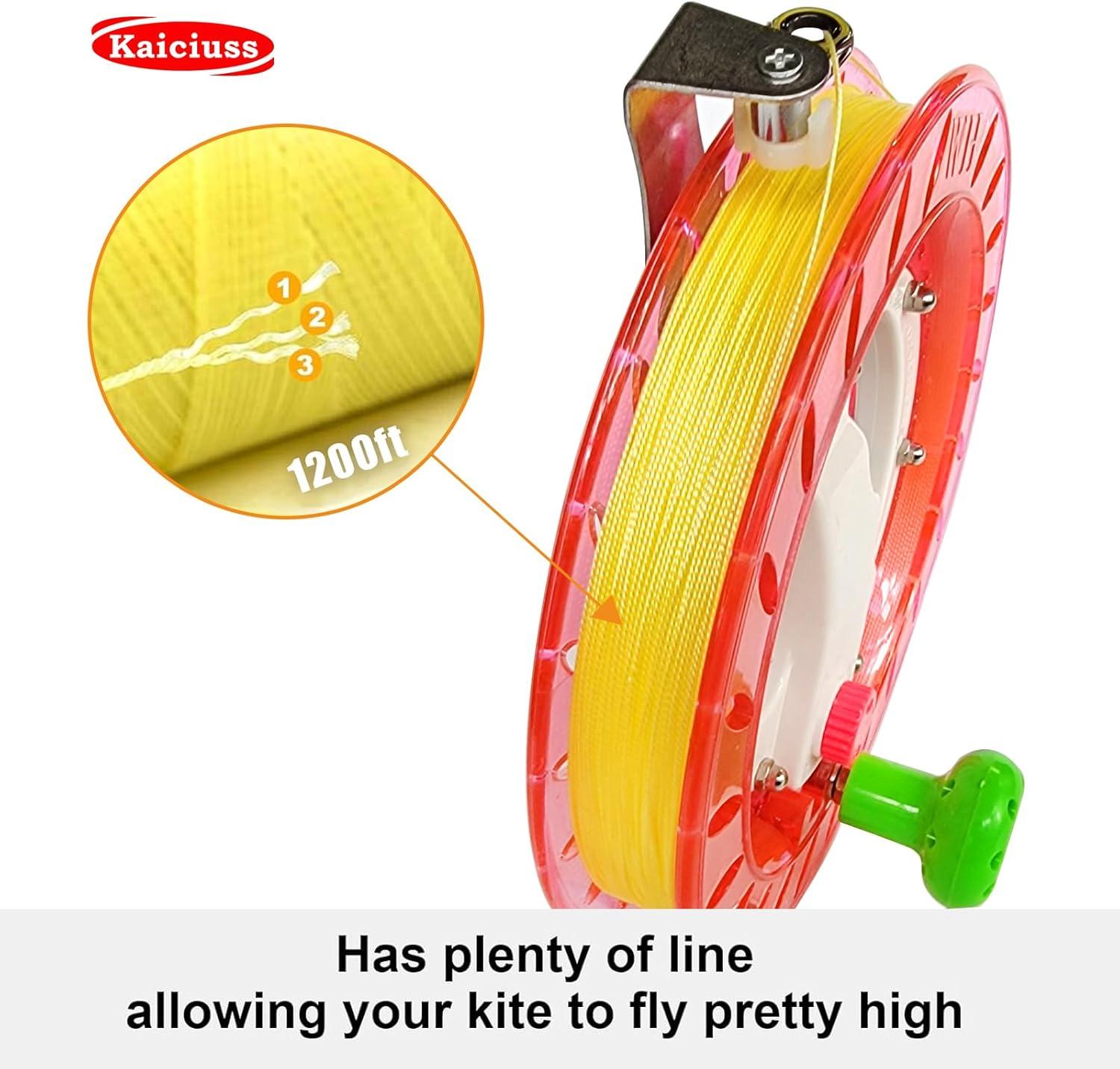 image:imageKite Reel Winder with Line Kite String Reel for Kids amp Adults Easy to Use Kite String and Spool it Comes with Durable Kite Thread and Connector87 inch