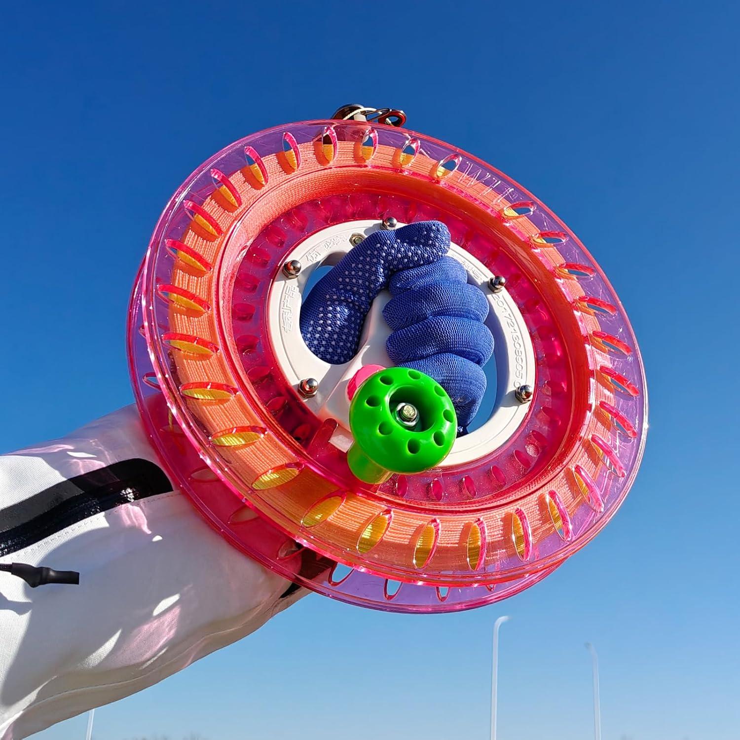 image:imageKite Reel Winder with Line Kite String Reel for Kids amp Adults Easy to Use Kite String and Spool it Comes with Durable Kite Thread and Connector87 inch