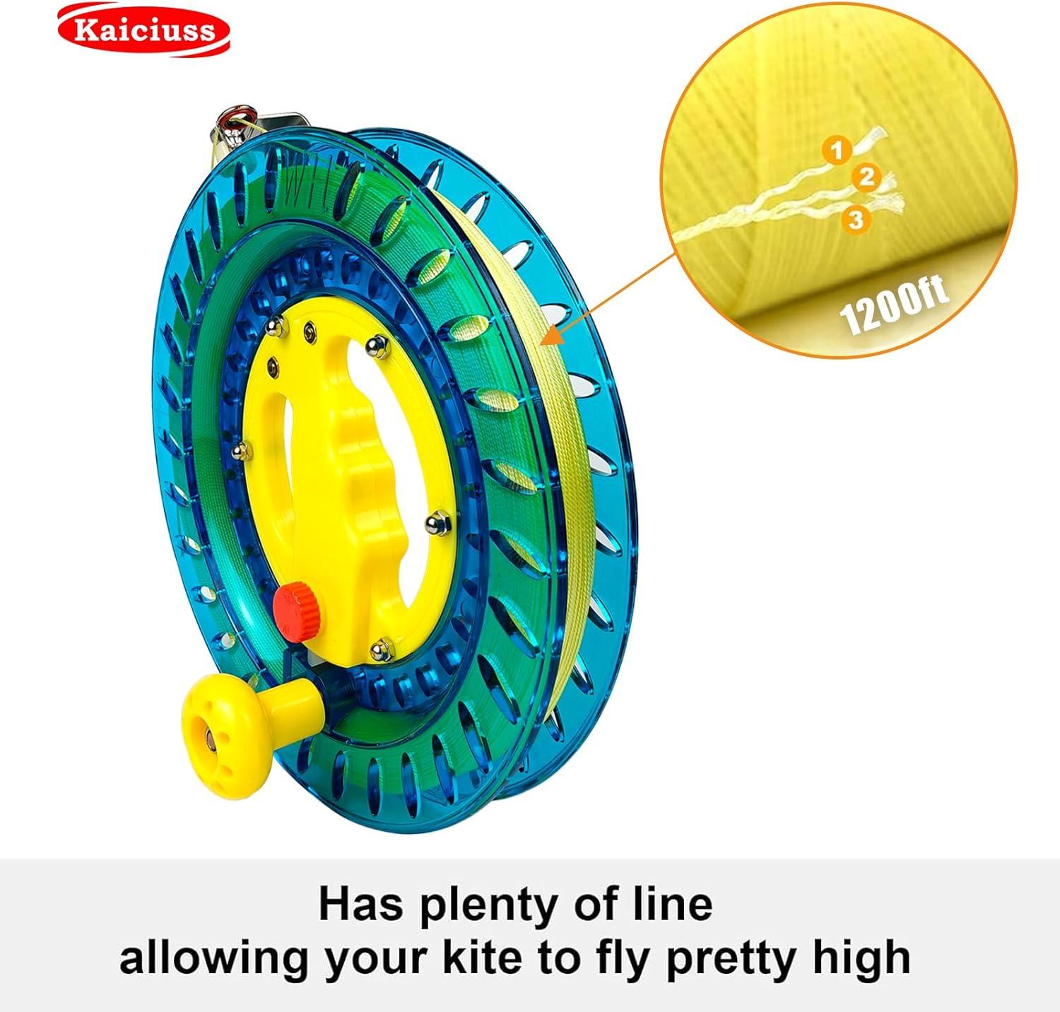 image:imageKite Reel Winder with Line Kite String Reel for Kids amp Adults Easy to Use Kite String and Spool it Comes with Durable Kite Thread and Connector87 inch