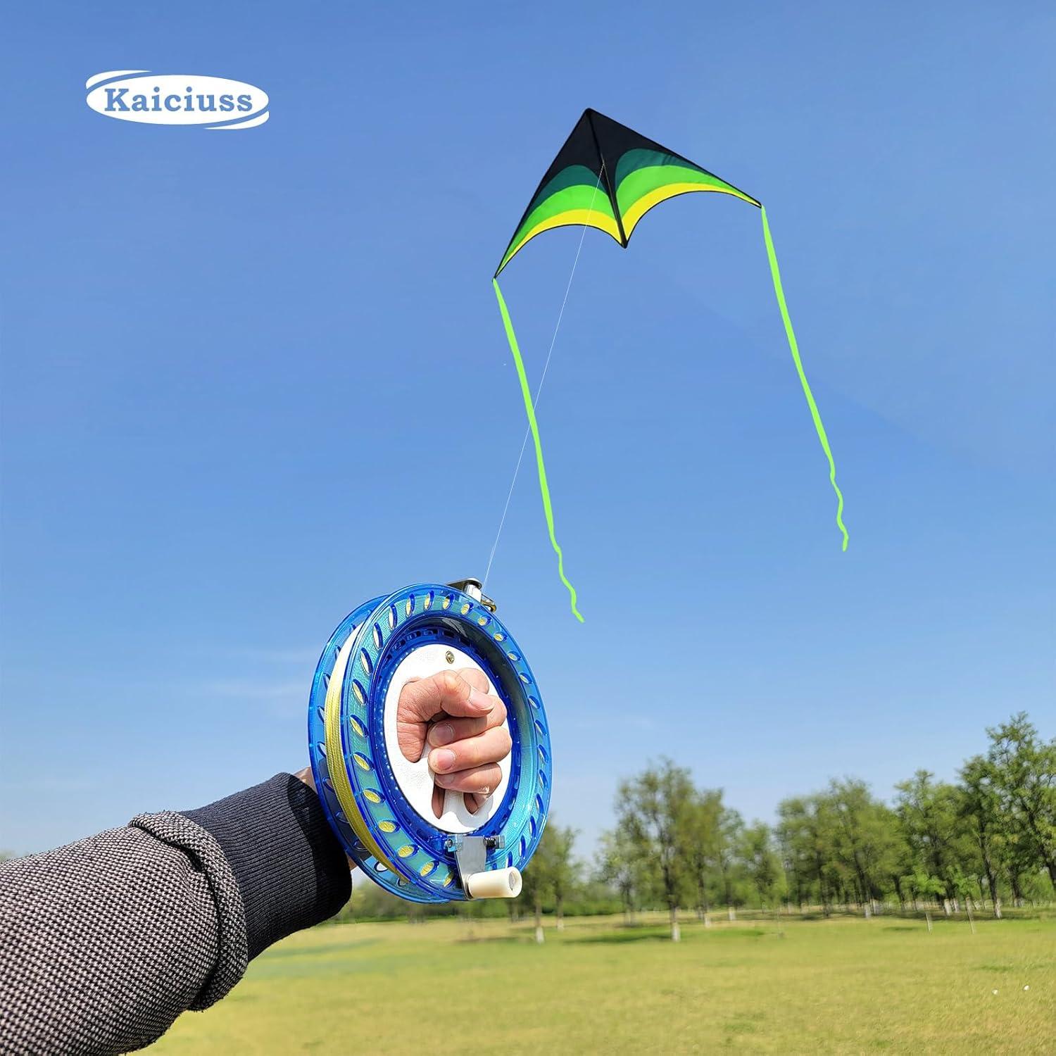 image:imageLarge Delta Kite Easy to Fly with Kite Reel Set Beach Kite amp Kite Spool for Kids amp Adults Single Line Triangle Kite with 71 Inch Kite Wheel KitGreen Delta with Reel