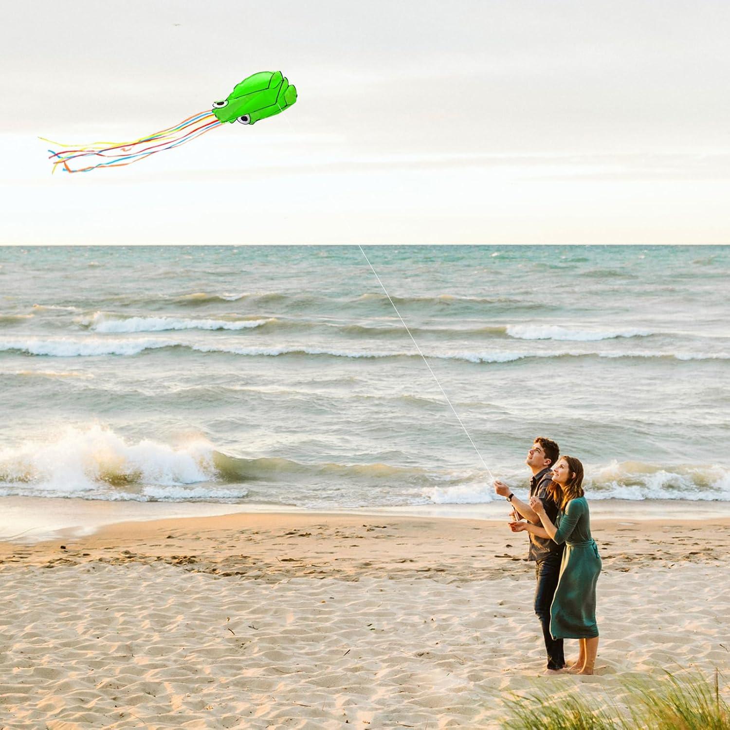 image:imageOctopus Kites for Kids amp Adults Easy to Fly 24x 158 Large Soft Kite Kit for Boys and Girls Single Line 3D Beach Kite Set for TeensPerfect for Outdoor ActivitiesRed Green Blue