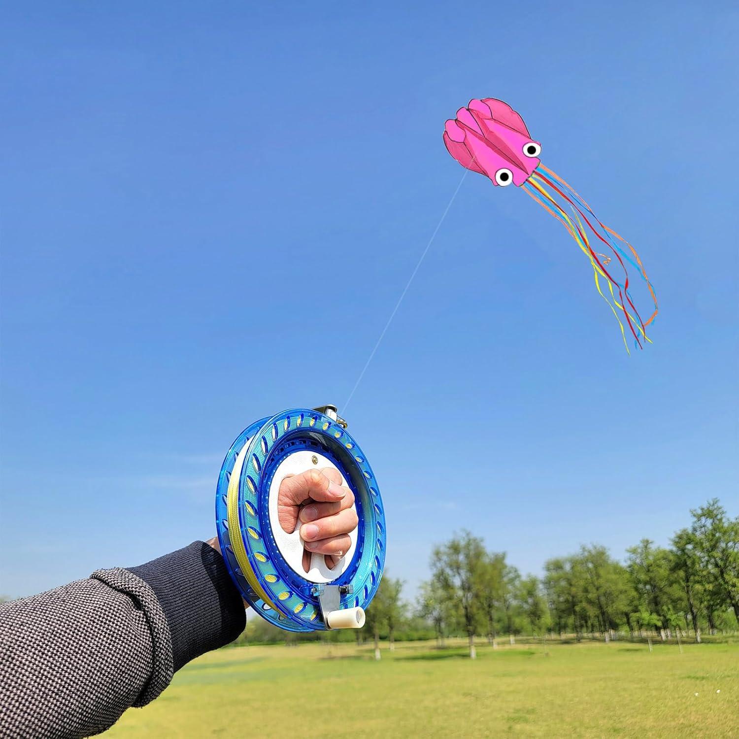 image:imageOctopus Kites for Kids amp Adults Easy to Fly 24x 158 Large Soft Kite Kit for Boys and Girls Single Line 3D Beach Kite Set for TeensPerfect for Outdoor ActivitiesPink Octopus with Reel