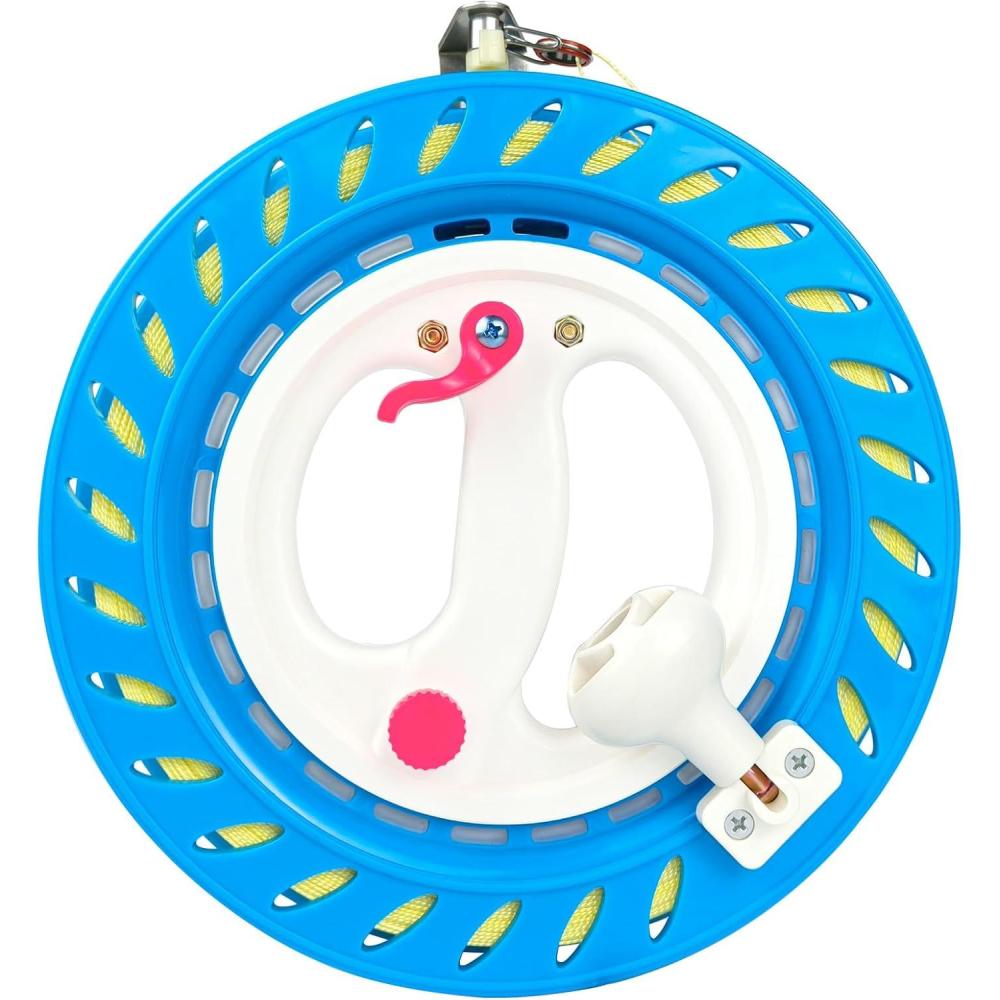 image:image9in Kite String Reel Winder with Brake AntiRotation Knob Equipped 1640ft Sturdy Line Easy to Use for Flying Kite for Adults Teens and BeginnersBlue