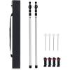 image:image9055 Aluminum Camping Tarp Poles AdjustableTelescoping amp Portable Tent Poles Replacement 2 Pack it Comes with 4 Metal Stake 4 Guy Line Cord with Guyline Adjuster amp 1 Storage Bag