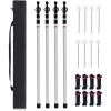 image:image9055 Aluminum Camping Tarp Poles AdjustableTelescoping amp Portable Tent Poles Replacement 4 Pack it Comes with 8 Metal Stake 8 Guy Line Cord with Guyline Adjuster amp 1 Storage Bag