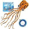 image:imageOctopus Kites for Kids amp Adults Easy to Fly 24x 158 Large Soft Kite Kit for Boys and Girls Single Line 3D Beach Kite Set for TeensPerfect for Outdoor ActivitiesOrange Spotty Octopus with Reel