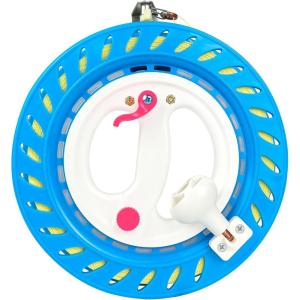 9in Kite String Reel Winder with Brake, Anti-Rotation Knob Equipped, 1640ft Sturdy Line, Easy to Use for Flying Kite for, Adults, Teens and Beginners(Blue)