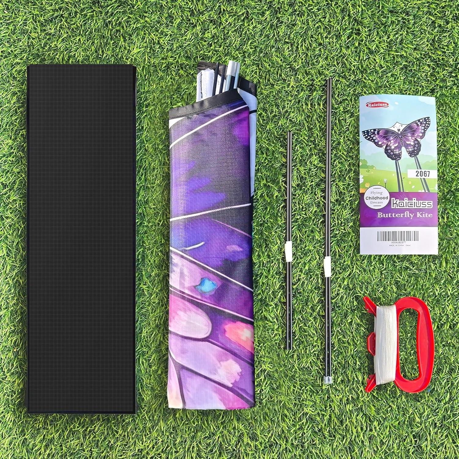 image:imageButterfly Kites for Kids and Adults Easy to Fly Single Line Beach Kites for Boys amp Girls 55 x 28 Butterfly Kite for Teens Comes with 300 ft String HandlePurple