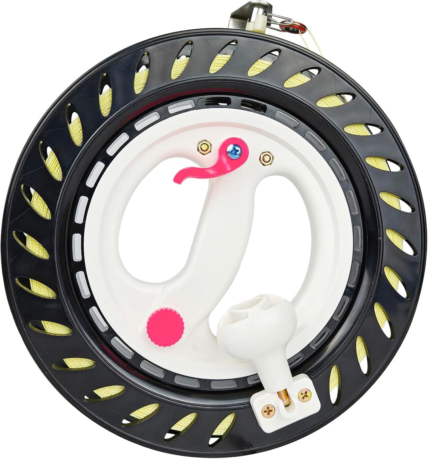 image:imageKite Reel with String for AdultsLarge Kites Winder with Brake amp AntiReverse Function Easy to Use Wheel Comes with Durable Kite Thread and ConnectorBlack