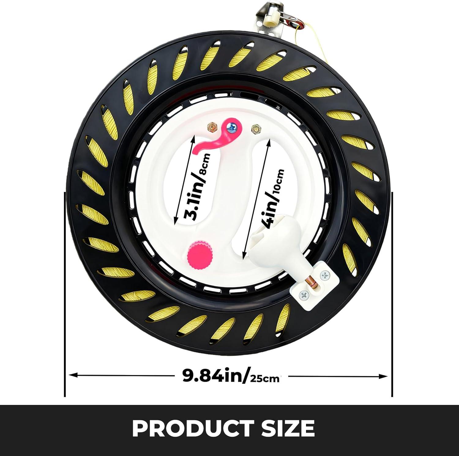 image:imageKite Reel with String for AdultsLarge Kites Winder with Brake amp AntiReverse Function Easy to Use Wheel Comes with Durable Kite Thread and ConnectorBlack