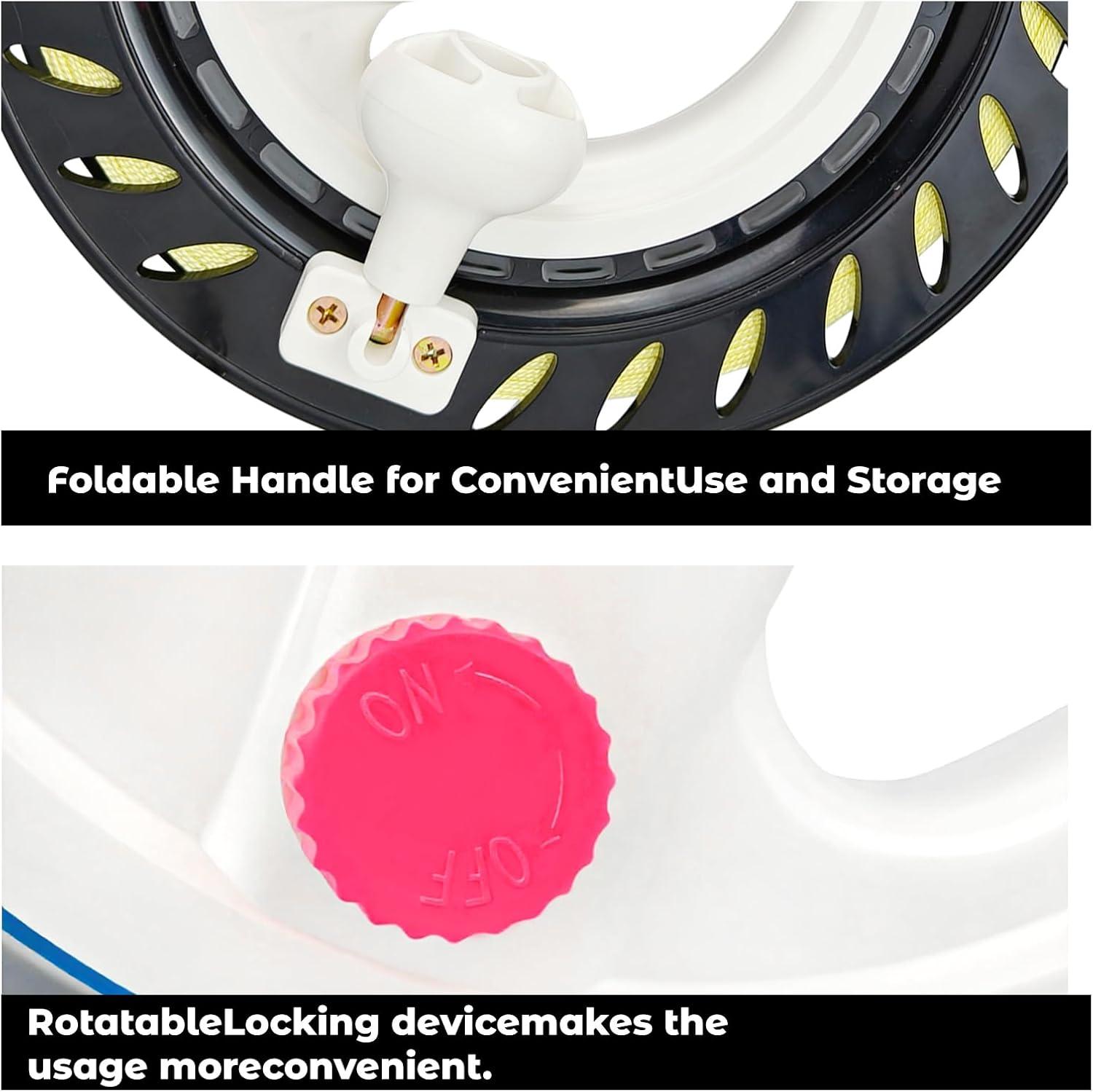 image:imageKite Reel with String for AdultsLarge Kites Winder with Brake amp AntiReverse Function Easy to Use Wheel Comes with Durable Kite Thread and ConnectorBlack