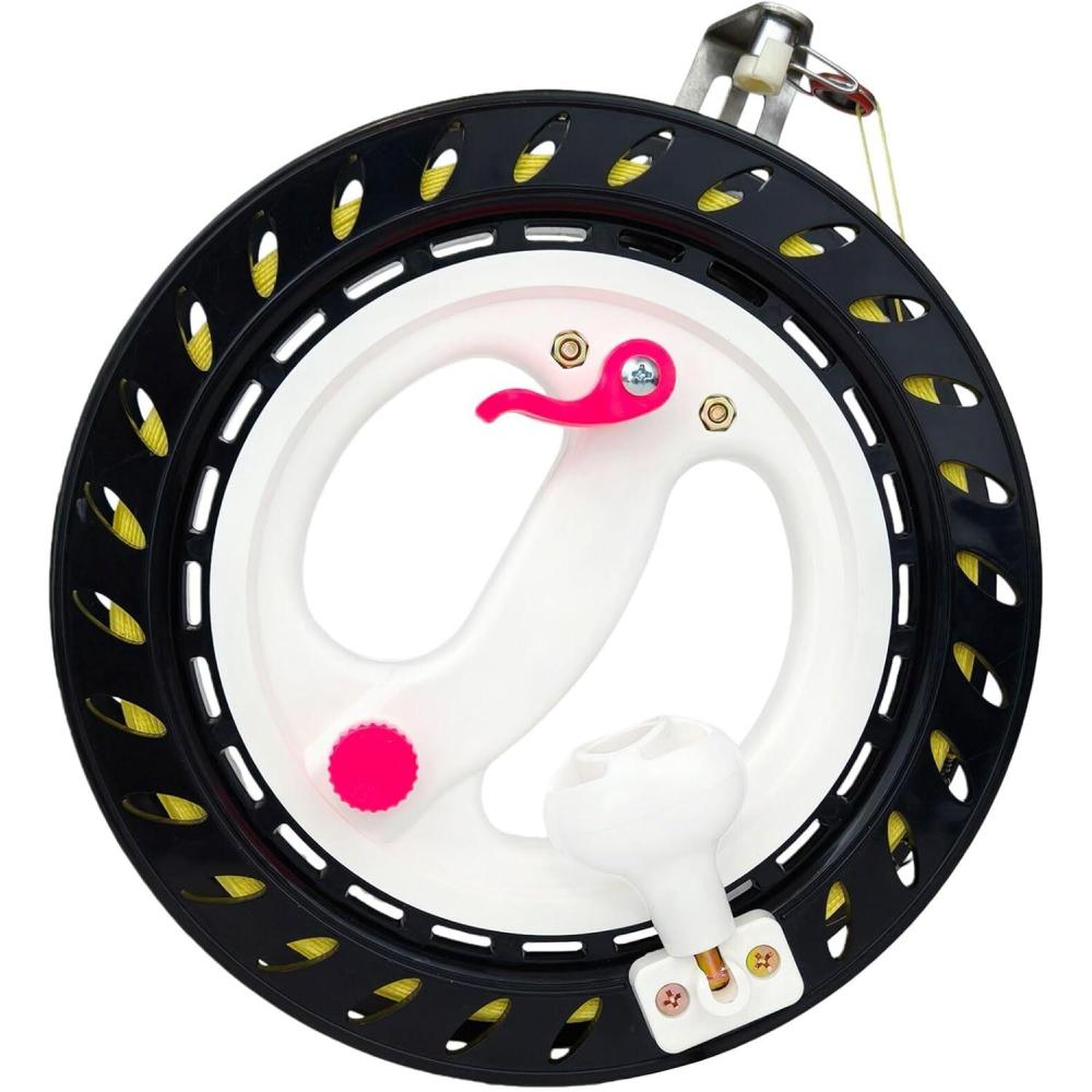 image:imageKite Reel with String for AdultsLarge Kites Winder with Brake amp AntiReverse Function Easy to Use Wheel Comes with Durable Kite Thread and ConnectorBlack