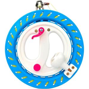 Kite Reel with String for Adults，Large Kites Winder with Brake & Anti-Reverse Function, Easy to Use Wheel Comes with Durable Kite Thread and Connector(Blue)