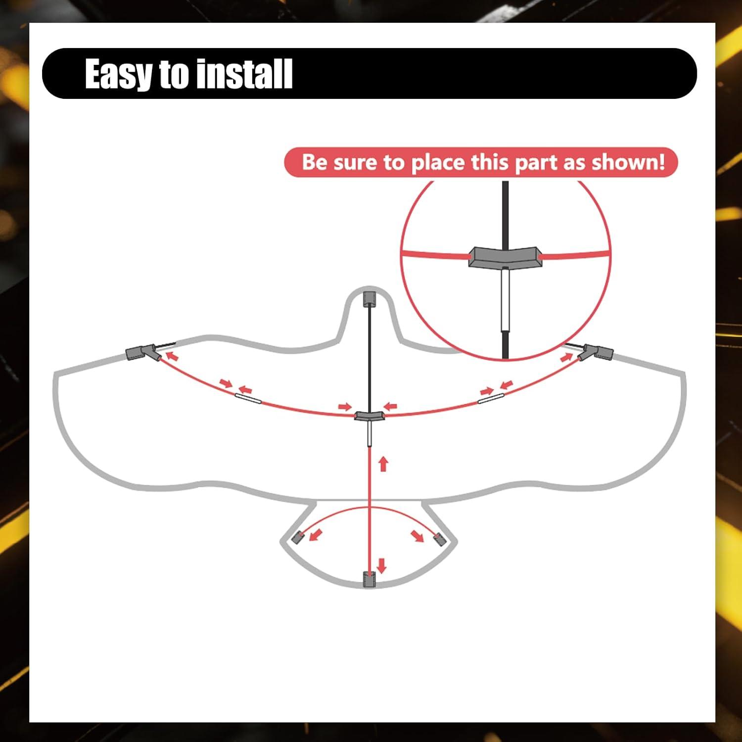 image:imageEagle Kite for Kids amp Adults Single Line Kite Easy to Fly for Beginners 71 Large Kites for Boys Come with 300ft String HandleBlack